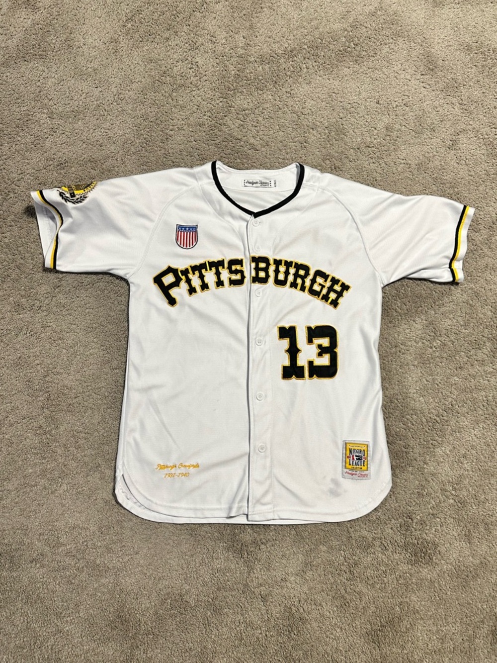 Retro Jimmie Crutchfield Pittsburgh Crawfords Headgear Classic Jersey